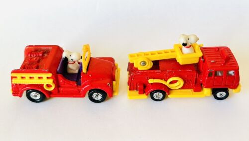 Vintage 1966 Aviva Snoopy Ladder Fire Truck Charlie Brown Diecast Peanuts Lot - Picture 1 of 5