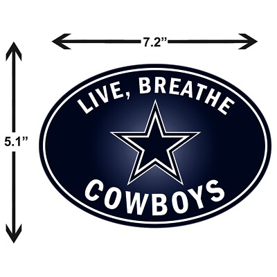 #ad #ad Dallas Cowboys Live Breath Vinyl Auto or Flat Surface Decal NFL Licensed $8.99