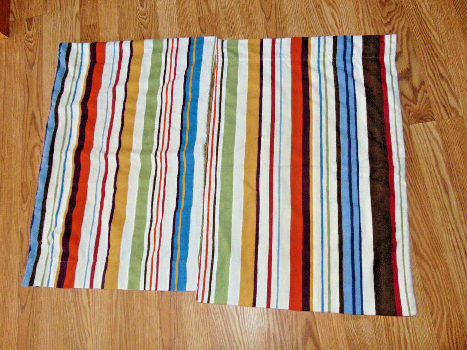 The Company Store Set of 2 Striped Flannel Pillowcases Standard Size