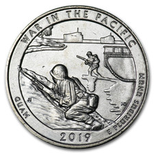 2019 W WAR IN THE PACIFIC-GUAM - UNCIRCULATED- 1 QUARTER