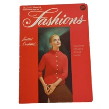 Fashions American Thread Co. Book 125- 14 Knitted & Crochet Patterns Men & Women