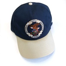 Vintage NRA baseball cap Mens Navy Blue One size strapback adjustable USA Made