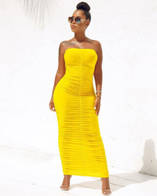 sexy club dresses Dress For Women No Sleeve Half Turtleneck Sheer Bodycon Mini Dress 2026 Now you dont have to settle for backless party dresses that make you feel overexposed Women's Sexy Ruched Tight Strapless