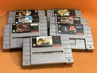 Super Nintendo SNES Original Game Lot W/ Mario Paint Pit Fighter Racing & More!!