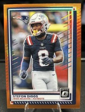2025 Donruss Optic Stefon Diggs Orange Prizm /299 New England Patriots #161