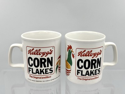 2x Kellogg s Cornflakes Tassen Sammlerstück 80er Jahre Retro Vintage 