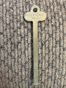 Vintage Privacy Lock Emergency Key for Bedroom / Bathroom Door Length 2.75”