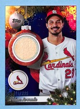 2025 Topps Holiday Player Relic Metallic Blue Nolan Arenado #PRNA Cardinals /299