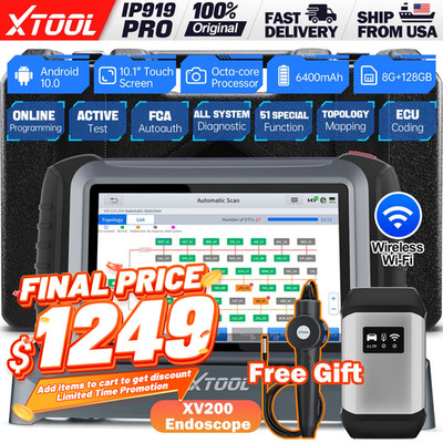 XTOOL IP919 PRO + Endoscope Full System Diagnostic Tool Scanner Key Programmer