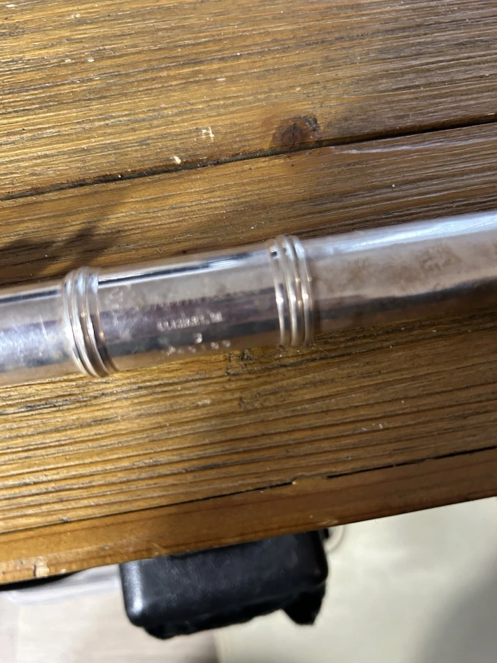 Flauta enchapada en plata Communhardt 2SP con estuche probado funcionando Foto 4 de 4