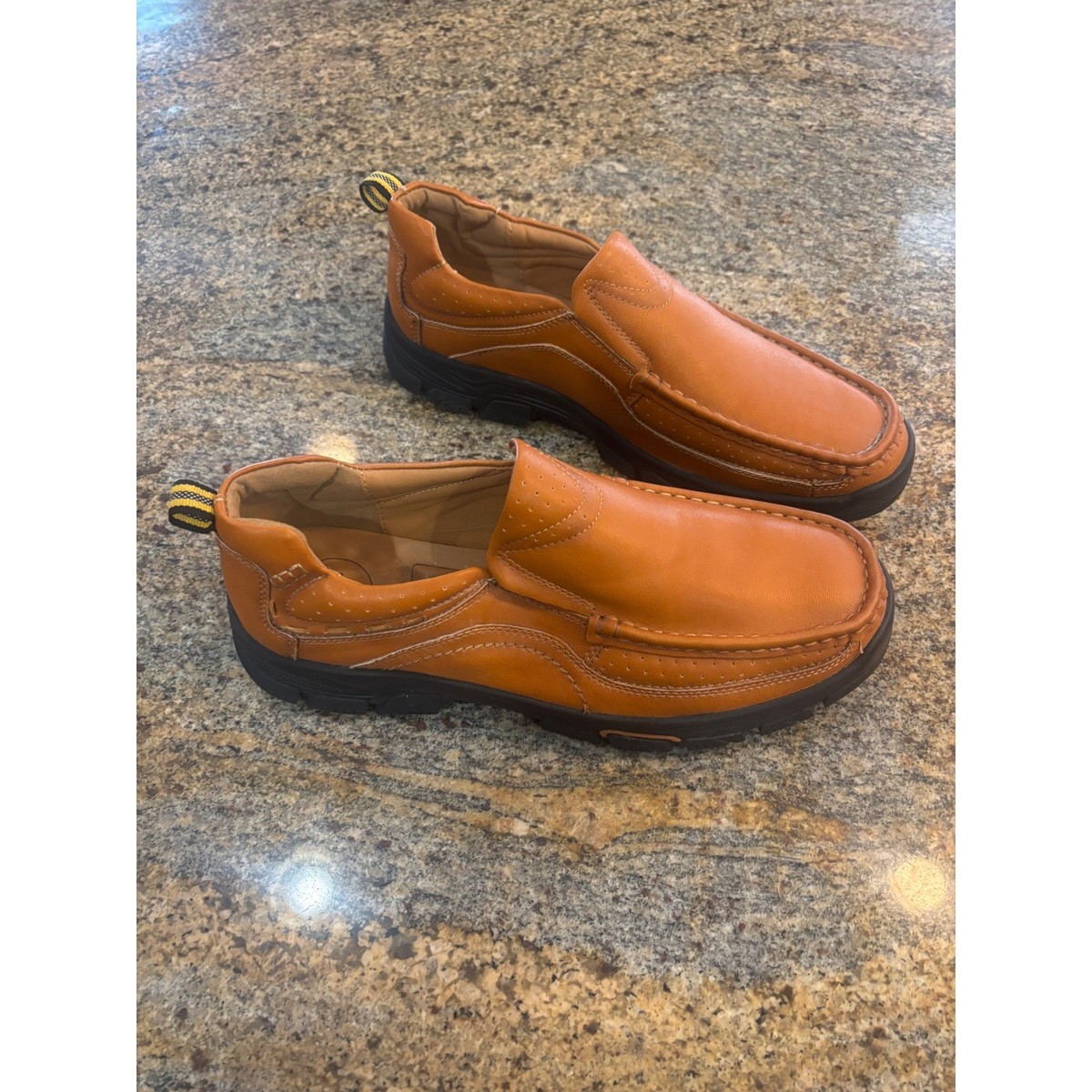 Venshine Mens Loafers Slip On Casual Walking Shoes Tan Size  display picture 1