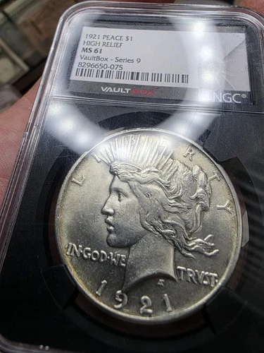 1921-P Peace Dollar High Relief NGC MS-61