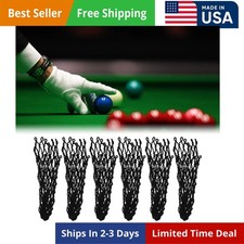 Pool Table Pockets Replacement Pockets for Billiard Table Set of 6 Plastic We...