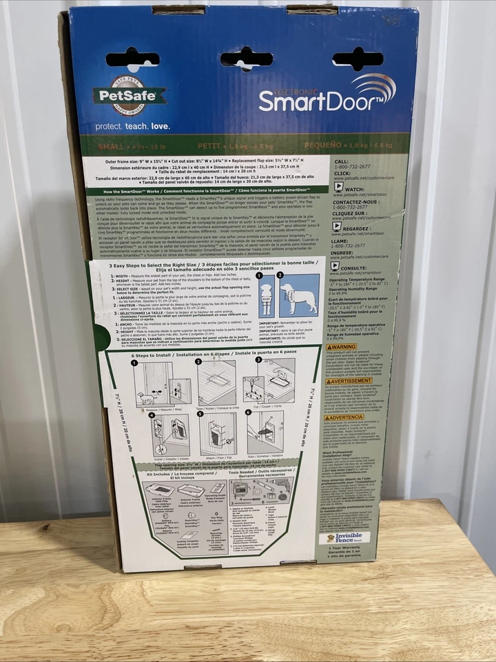 Puerta inteligente electrónica PetSafe para perros y gatos - pequeña - blanca 4-15 libras Foto 4 de 4