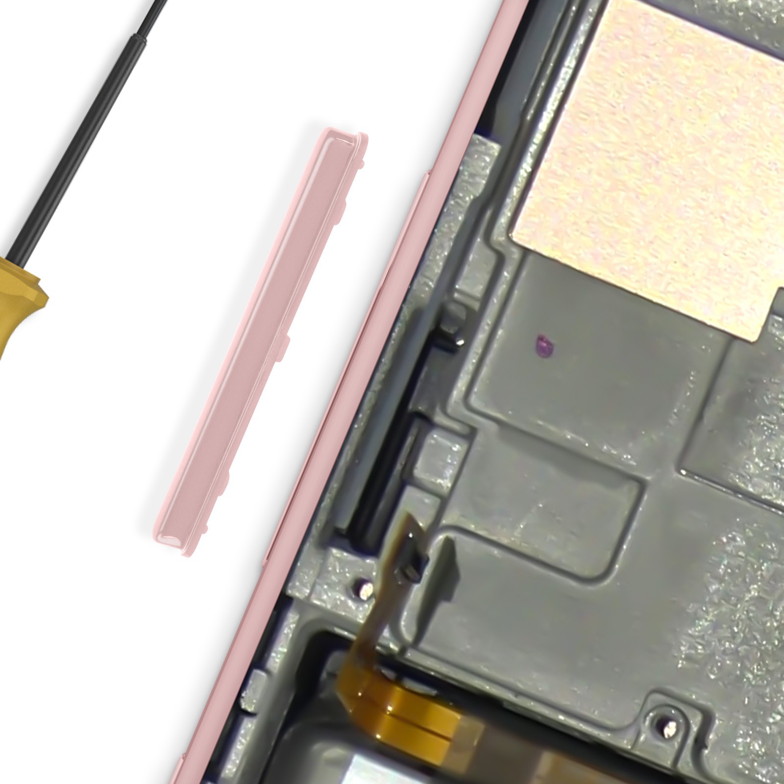 Bouton volume original Galaxy A51 en finition rose premium - 4