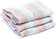 Full Circle Tidy 100% Organic Cotton Dish Cloths, Set of 3, Multicolored