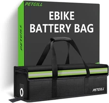 E-Bike Battery Safe Bag Explosionproof - Large Capacity Fireproof Lipo Bag... 