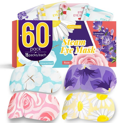 #ad 60 Pack Steam Eye Masks Disposable for Dry Eyes Heated Eye Mask Warm Compres... $40.79