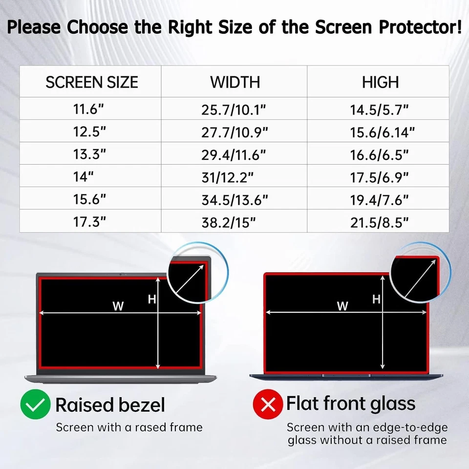 Protector de pantalla duradero antihuellas dactilares de 17,3 pulgadas - Seguro para luz azul - Paquete de 2 Foto 4 de 4