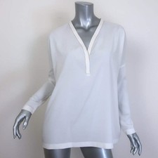 Brunello Cucinelli Monili-Trim Popover Blouse...