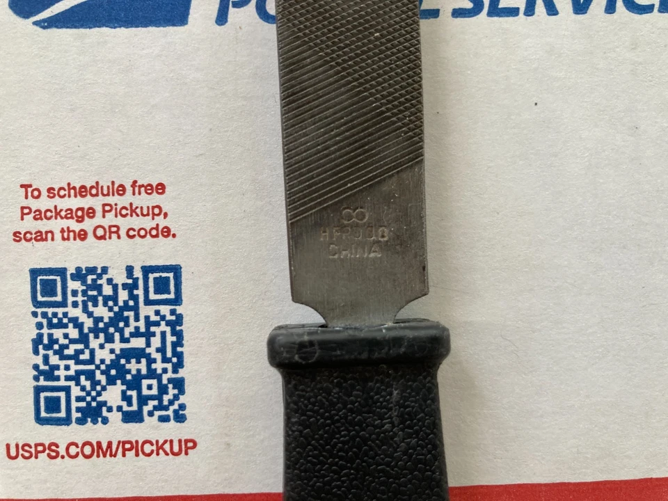 Stanley 1990s Vintage 8in Half Round Double Cut Bastard File w/ Nylon Handle - Image 3 of 4