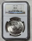 1922-P  S$1 PEACE SILVER DOLLAR NGC MS63