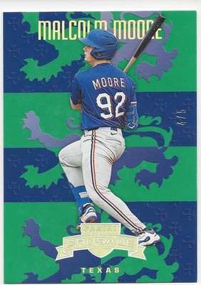 (6861) MALCOLM MOORE #/5 2025 PANINI CRUSADE BASEBALL GREEN #20 RARE SP