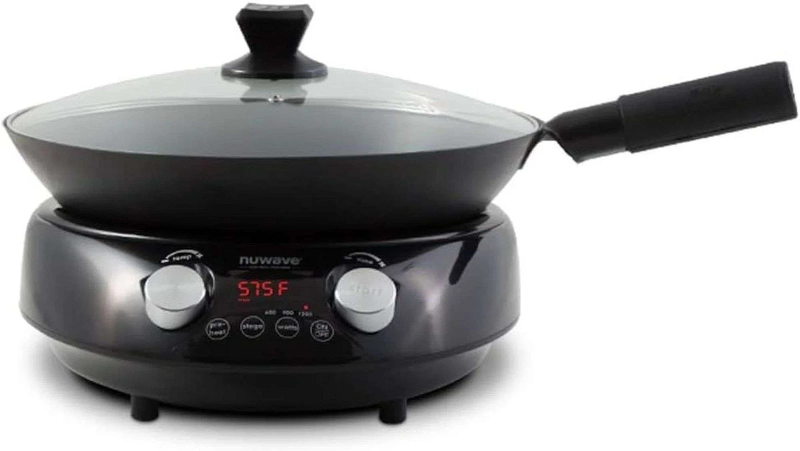Nuwave Mosaic Induction Wok Precise Temp Controls from 100°F to 575°F in 5°F Wok