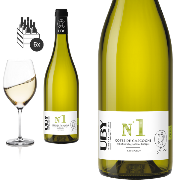 6Er Karton 2023 Uby N° 1 Sauvignon Von Domaine D'uby ( 6 X 0,75L )-image