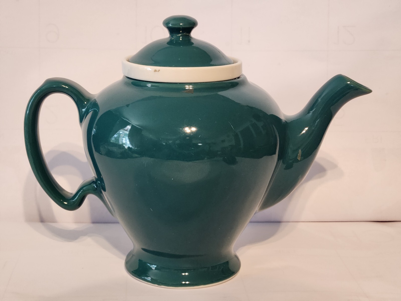 Vintage McCormick Tea Baltimore MD Turquoise Green Teapot USA W/ Lid