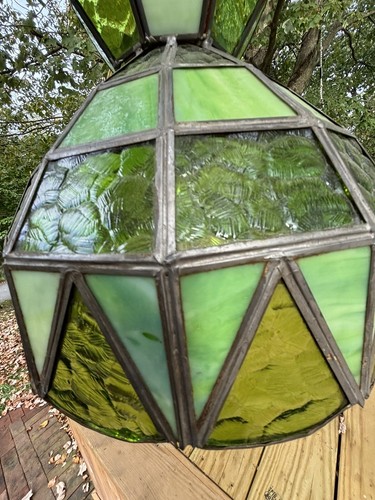 Beautiful Colors Of Green Stained Glass Tiffany Style Shade- - 第 8/21 張圖片