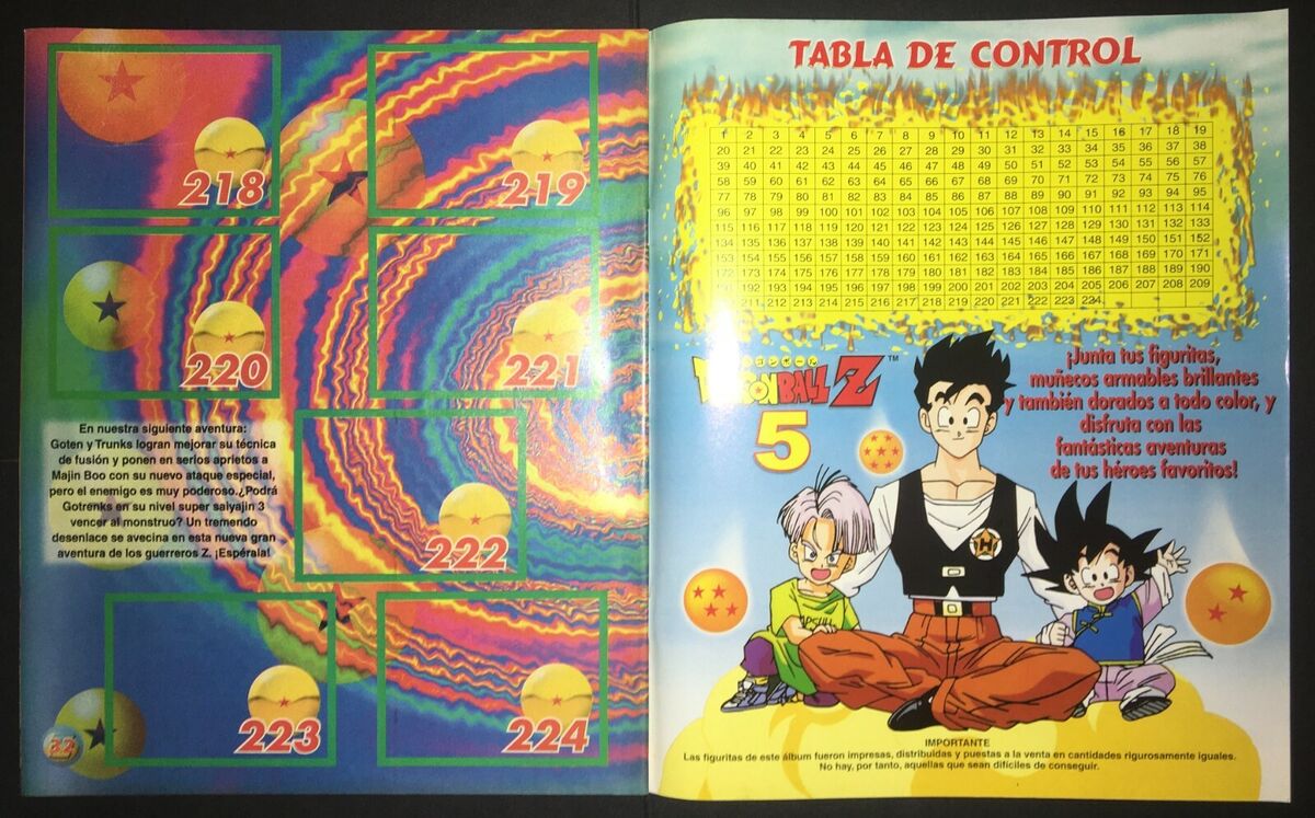 DRAGON BALL Z 5 Album + Full Set 208/208 PERU 2008 Navarrete Majin