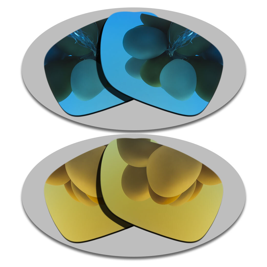 Sky Blue&Yellow Gold Lenses Replacement For-Tenor Polarized