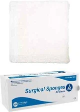 SM Dynarex Surgical Sponges Gauze Sterile Dressing 3x3" 12-Ply 200 Counts