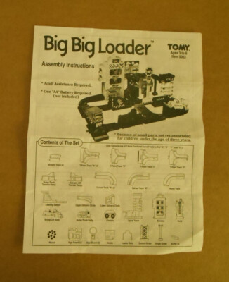 Tomy 5003 Big Big Loader Replacement Part Assembly Instructions