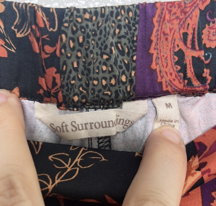 Soft Surroundings Curio Patchwork Boho Pants Wome… - image 2