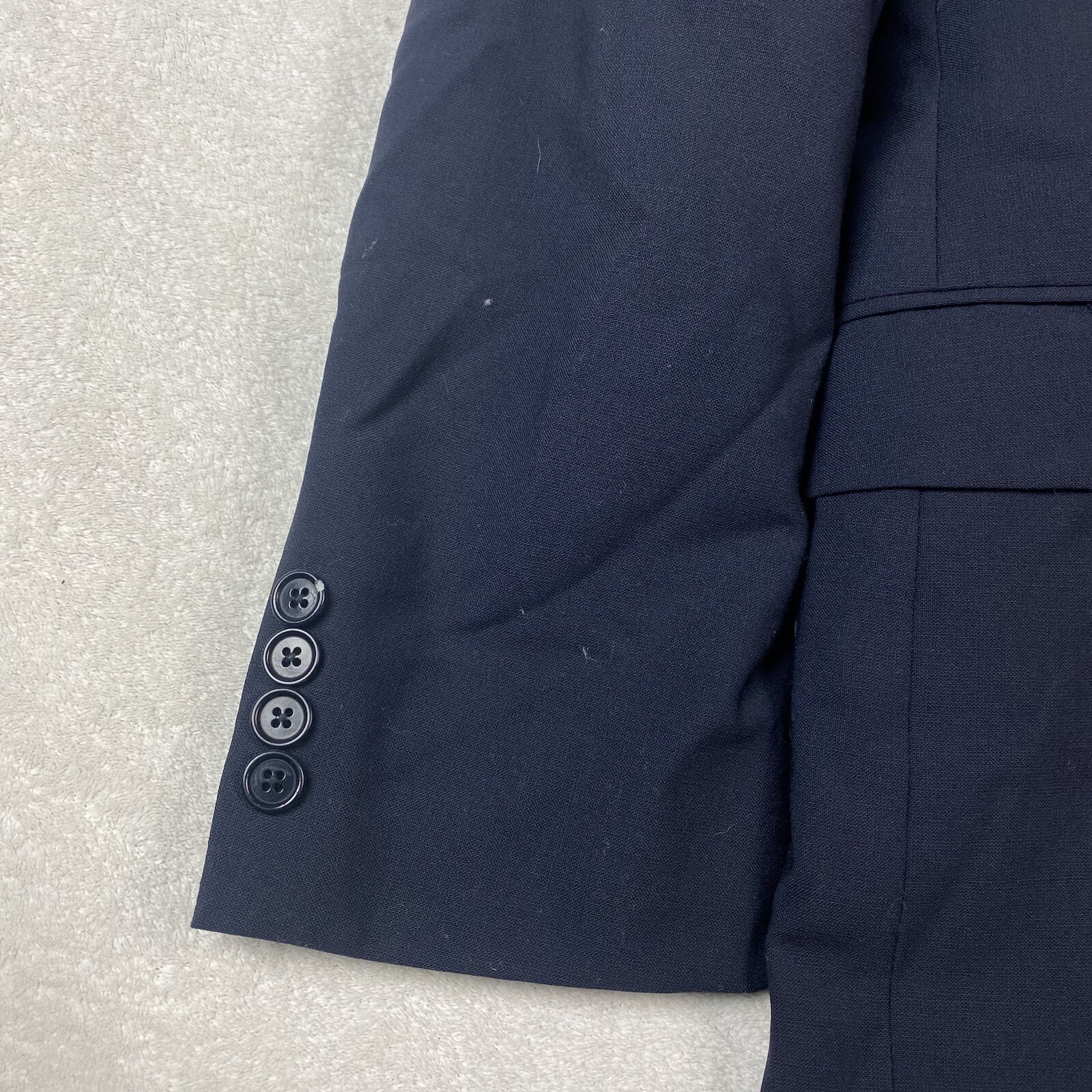 Brooks Brothers 346 Stretch Mens Two Button Blazer Jacket Navy Blue Size 44L thumbnail 3