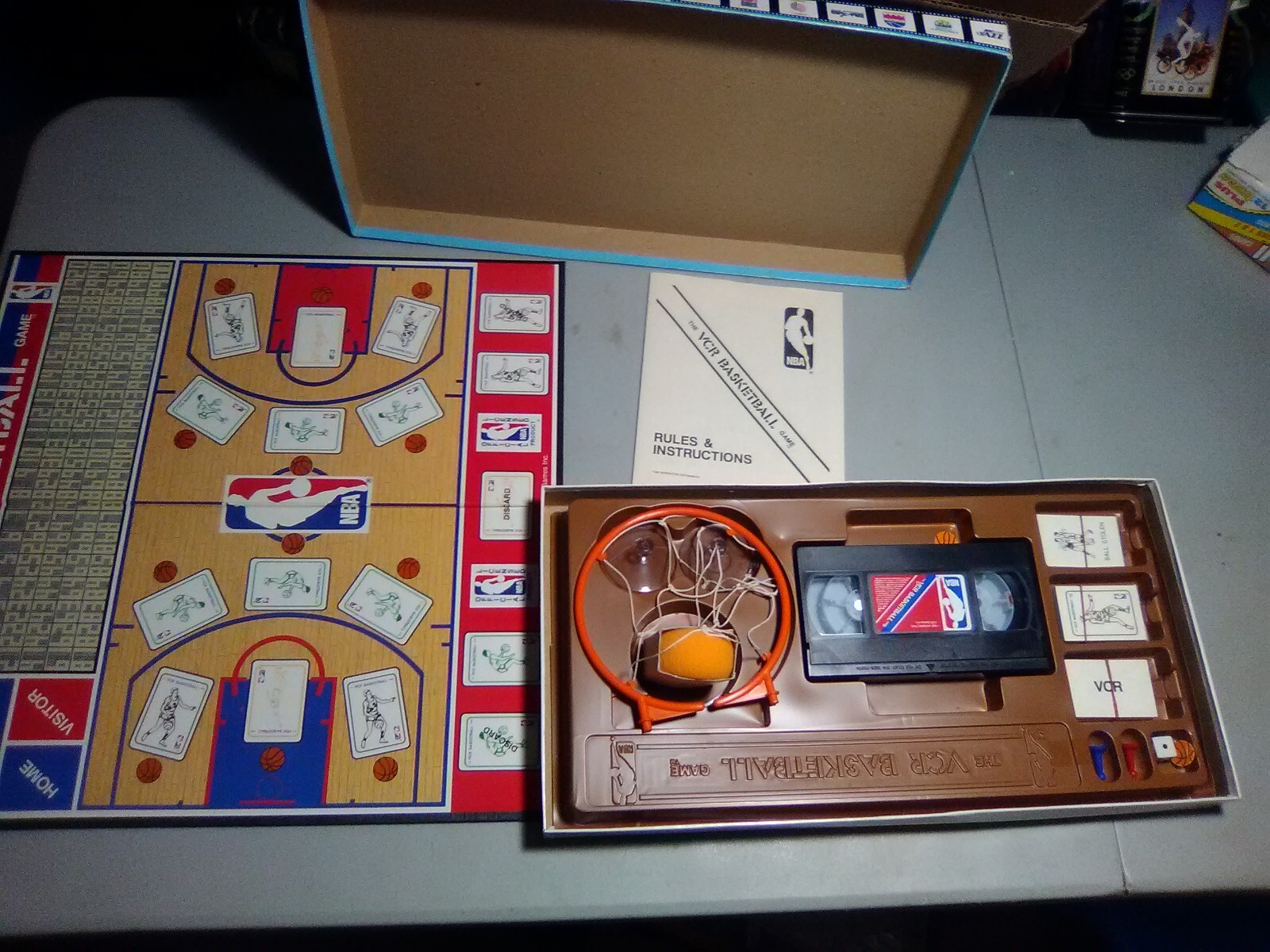 1987 NBA opoly and VCR Basketball Board game lot complete 76625800103