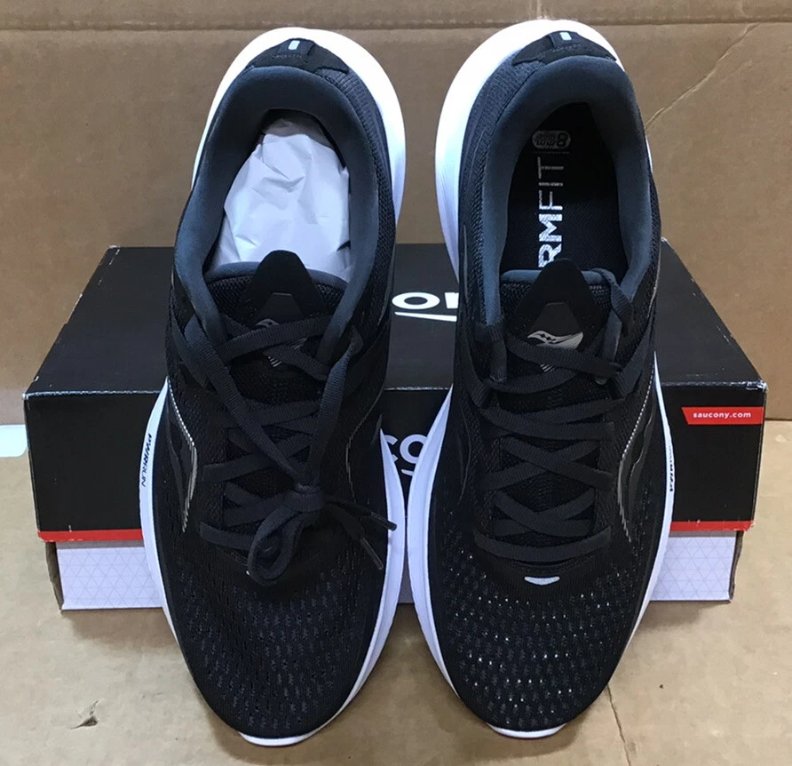 Saucony Men's Ride 15 Black/White Running Shoes - Image 4 of 4