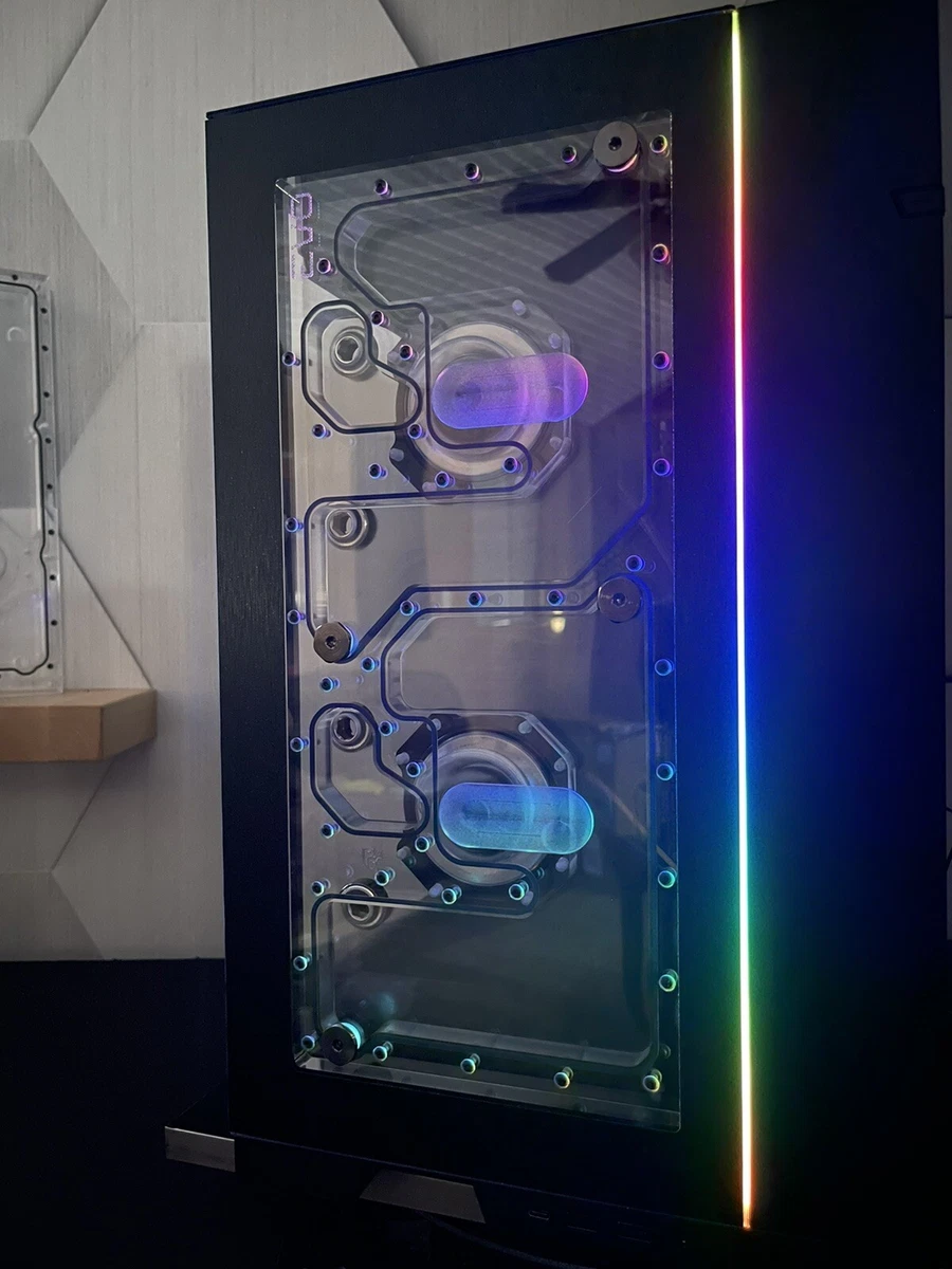 EVO D Front Panel Acrylic Water Cooling Distro Reservoir for D5