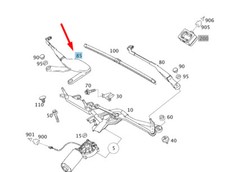 MERCEDES-BENZ SL R230 Wischerarm vorne rechts LHD A2308201444 NEU ORIGINAL