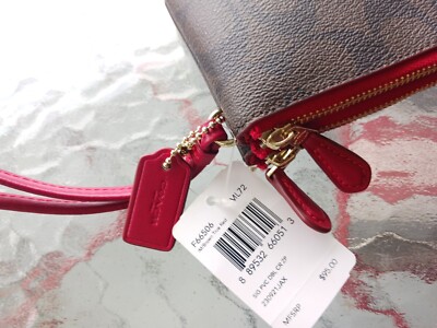 Coach Mini Signature C and Red Bennett Crossbody/Satchel w