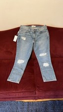 10 CROSBY DEREK LAM Mila Distressed Mid Rise Girlfriend Jeans Size 28 NWT 325