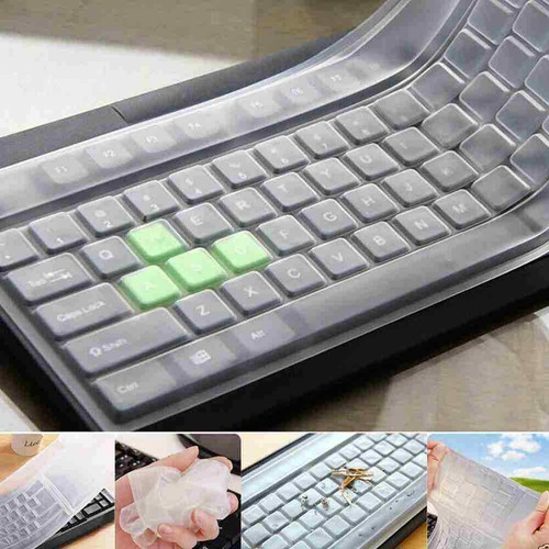 1 x Universal Clear Keyboard Skin Protector Silicone new~ PC Desktop E7L3 - Picture 10 of 11