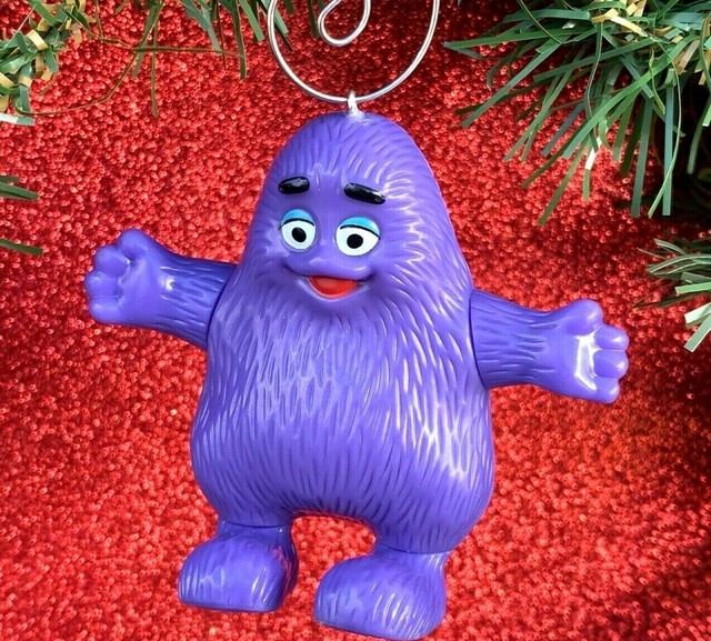RARE UNIQUE McDonalds Grimace Custom Christmas Tree Ornament ONE OF A