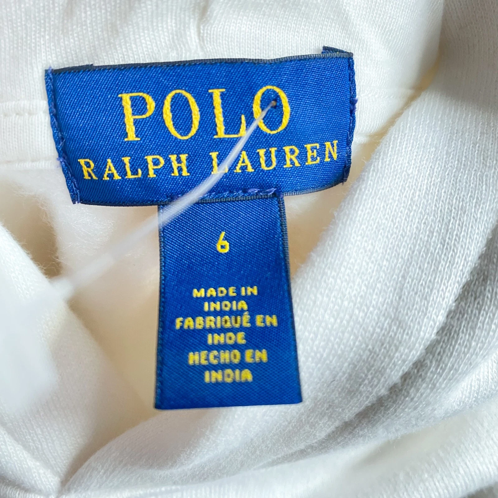OFF WHITE Felpa con cappuccio Polo Ralph Lauren WhiteBig a quadretti pony ragazzo 6
