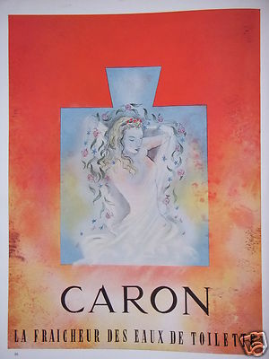 PRESSEWERBUNG 1959 CARON LA FRAICHEUR DES EAUX DE TOILETTE - ADVERTISING