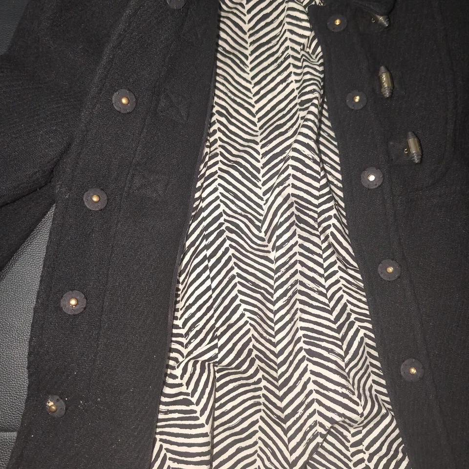 Chaqueta Abrigo Vintage Y2K Juicy Couture Lana Negra Guisante Talla M Foto 2 de 4