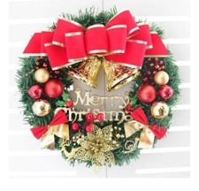 12 In Christmas Wreath Garland for Front Door Porch Wall Window Outside Ornament