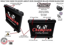 Kr Champion 3 Row Black Finish Radiator For 1961-1966 Pontiac Bonneville V8 Eng